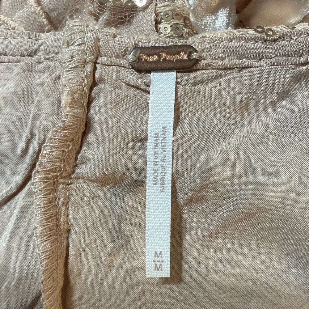 NEW FREE PEOPLE Swinging it Romper Champagne Combo Size M